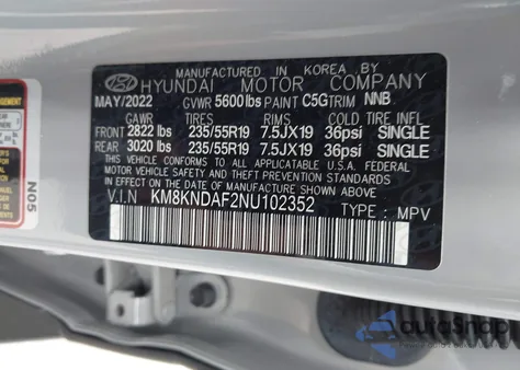 2022 Hyundai Ioniq 5 Sel from USA, damaged, VIN KM8KNDAF2NU102352